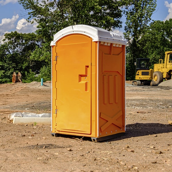 how often are the porta potties cleaned and serviced during a rental period in Stout Ohio